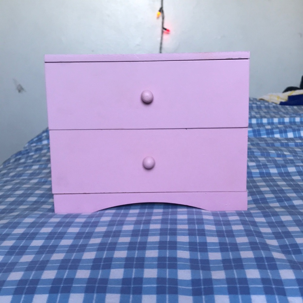 Cute pink jewelry box